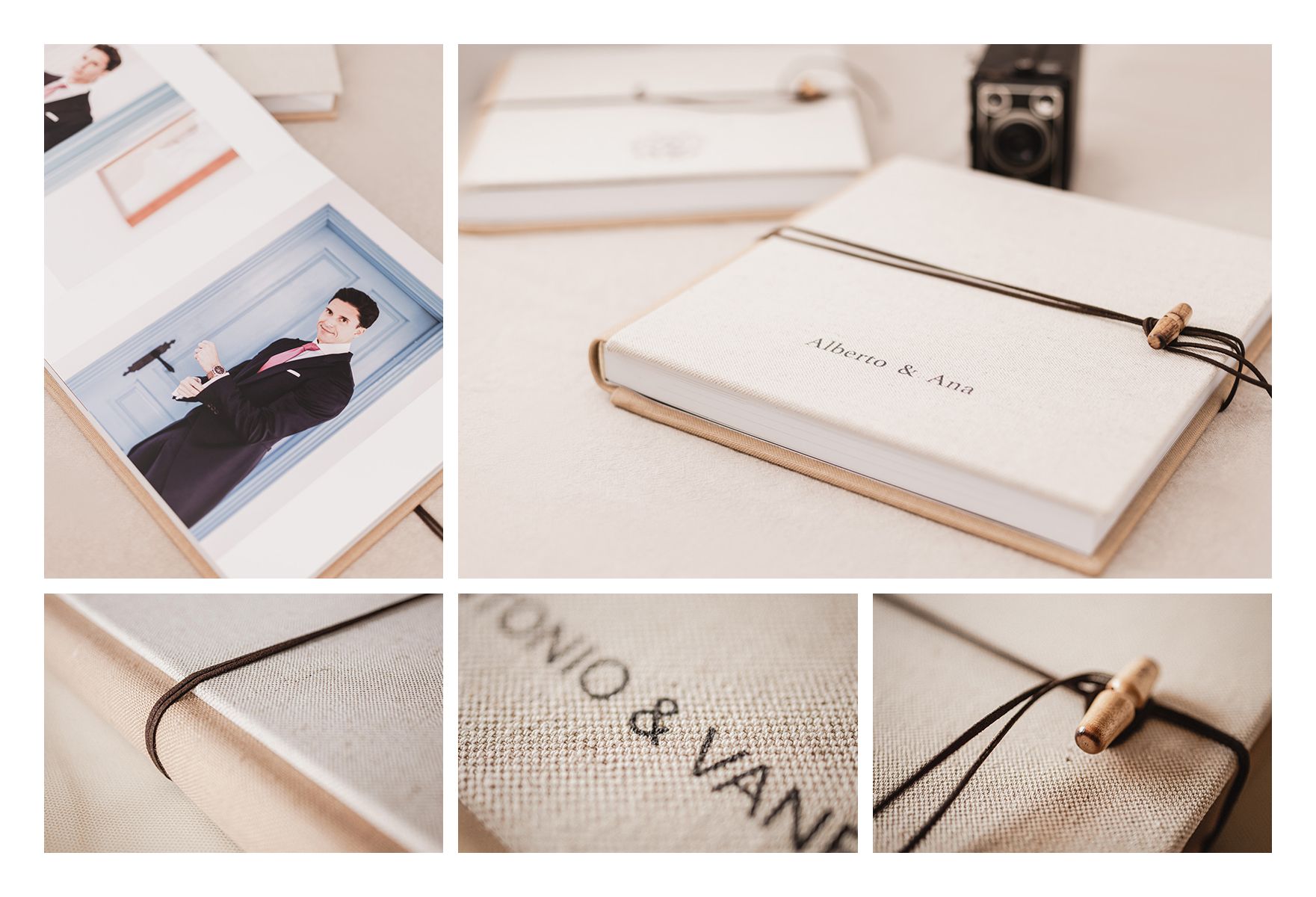 Álbum de boda en lino
